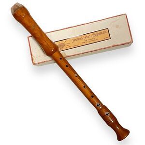 Handmade Germany Johannes-Adler Magnamusic Wood Recorder A:440 Original Box